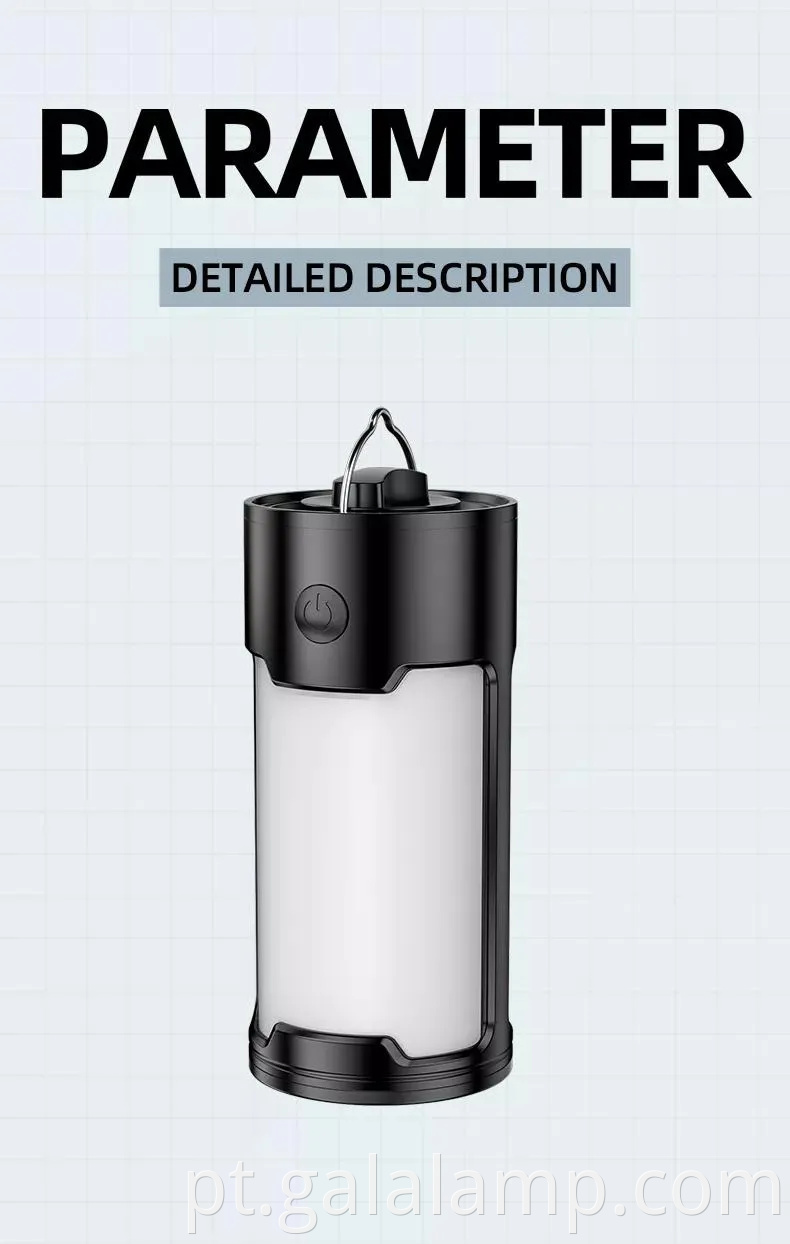 Luz LED solar ao ar livre recarregável para uso de emergência